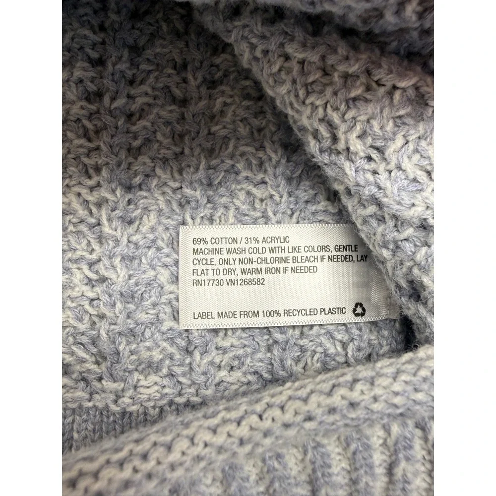 Universal‎ Thread Womens Blue Marled Chunky Knit Crewneck Sweater Small Comfy